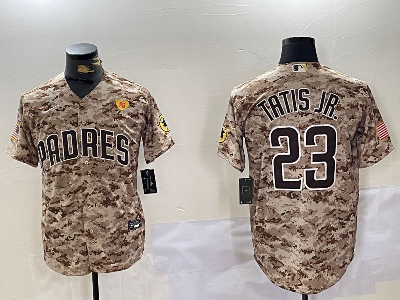 Men San Diego Padres #23 Tatis jr Camo Fashion 2024 Nike MLB Jersey style 4